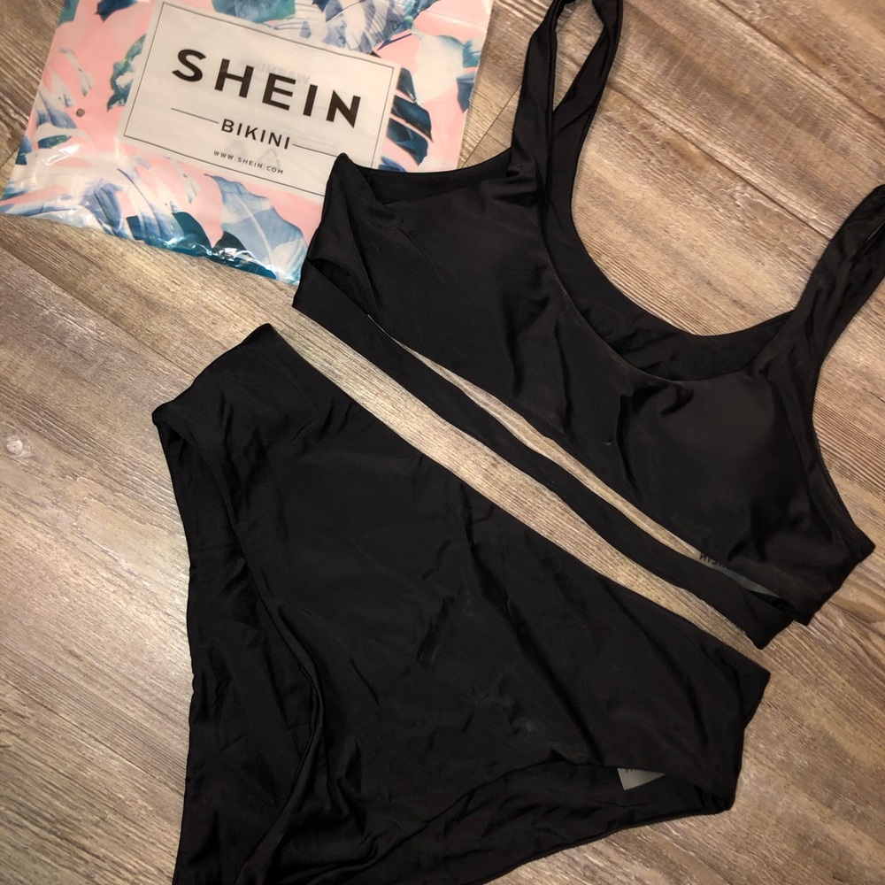 Black high waisted bikini